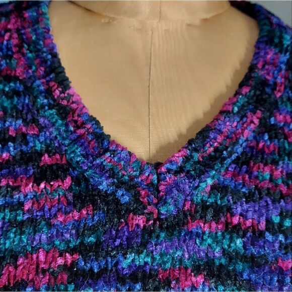 Vintage Cozy Chenille Oversized Crop Sweater Size L Reference Point - Picture 5 of 11